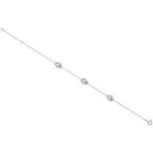 Sterling Silver CZ Hamsa Charm Bracelet